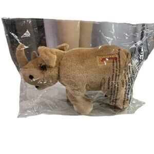 Vintage Jumanji Rhinoceros Plush Toy 1995 Trendmasters Movie 8" Tall